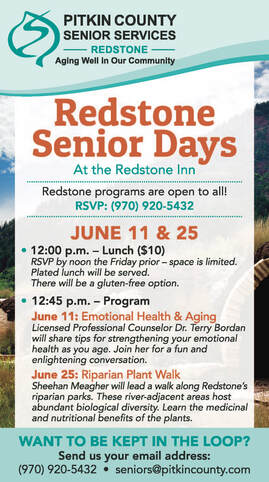 Redstone Senior Days for June 11 & 25 2024