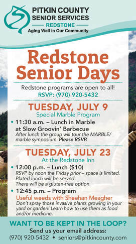 Redstone programs for July 9 & 23